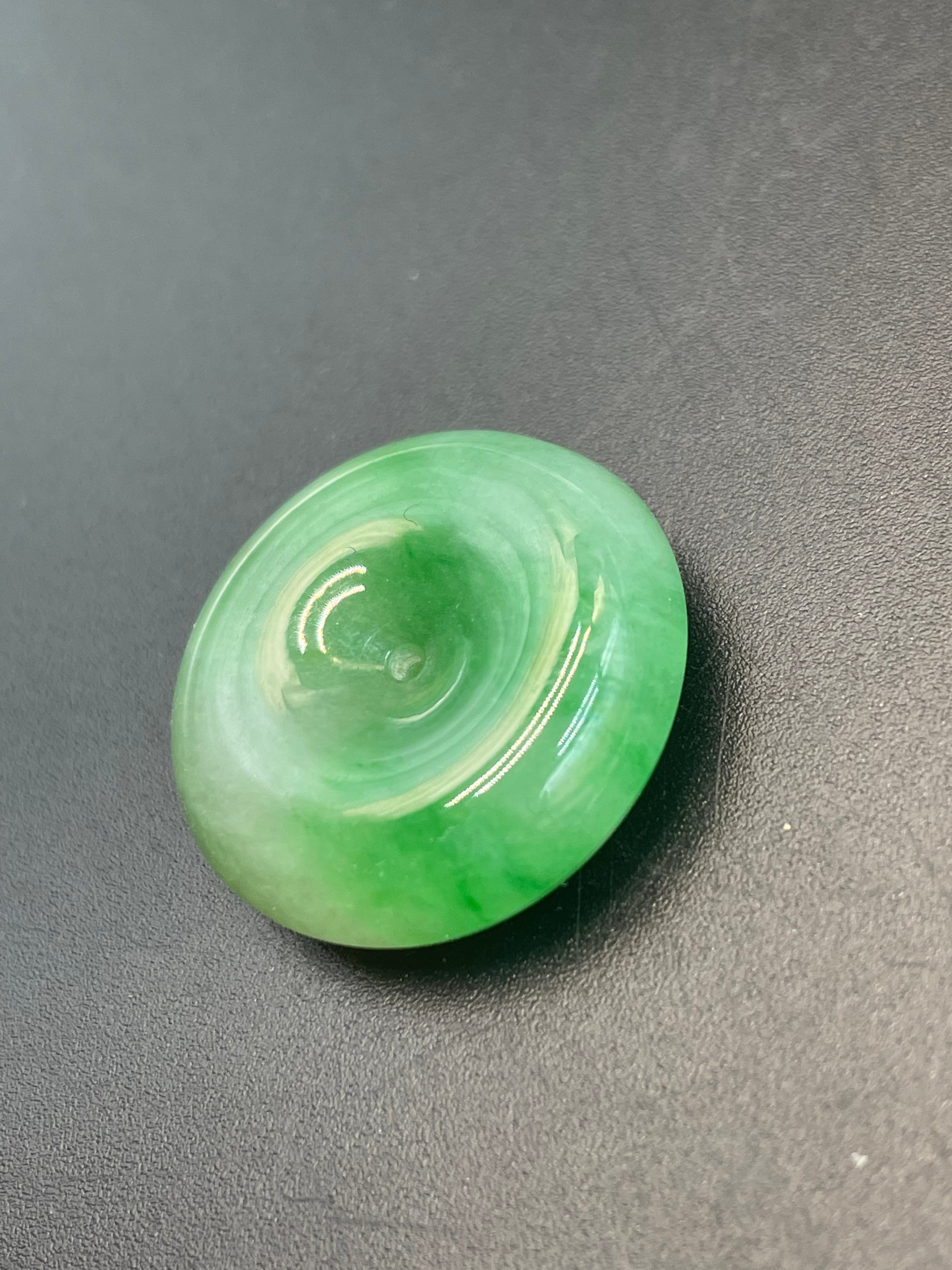 緬甸天然翡翠平安扣吊墜