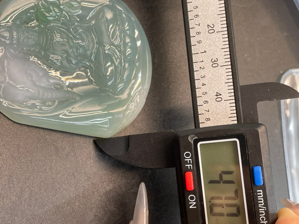 緬甸天然翡翠普賢菩薩吊墜