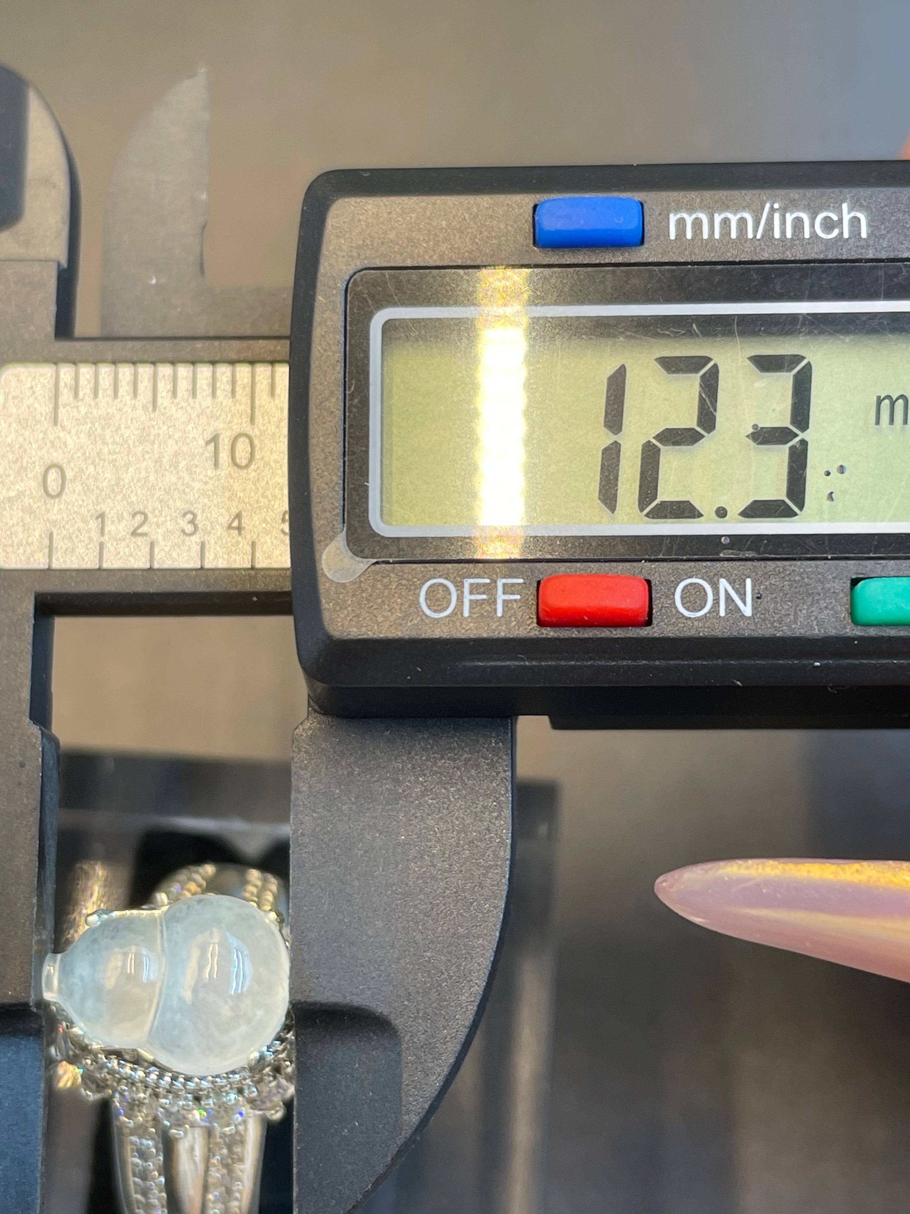 緬甸天然翡翠冰種福祿蛋面戒指