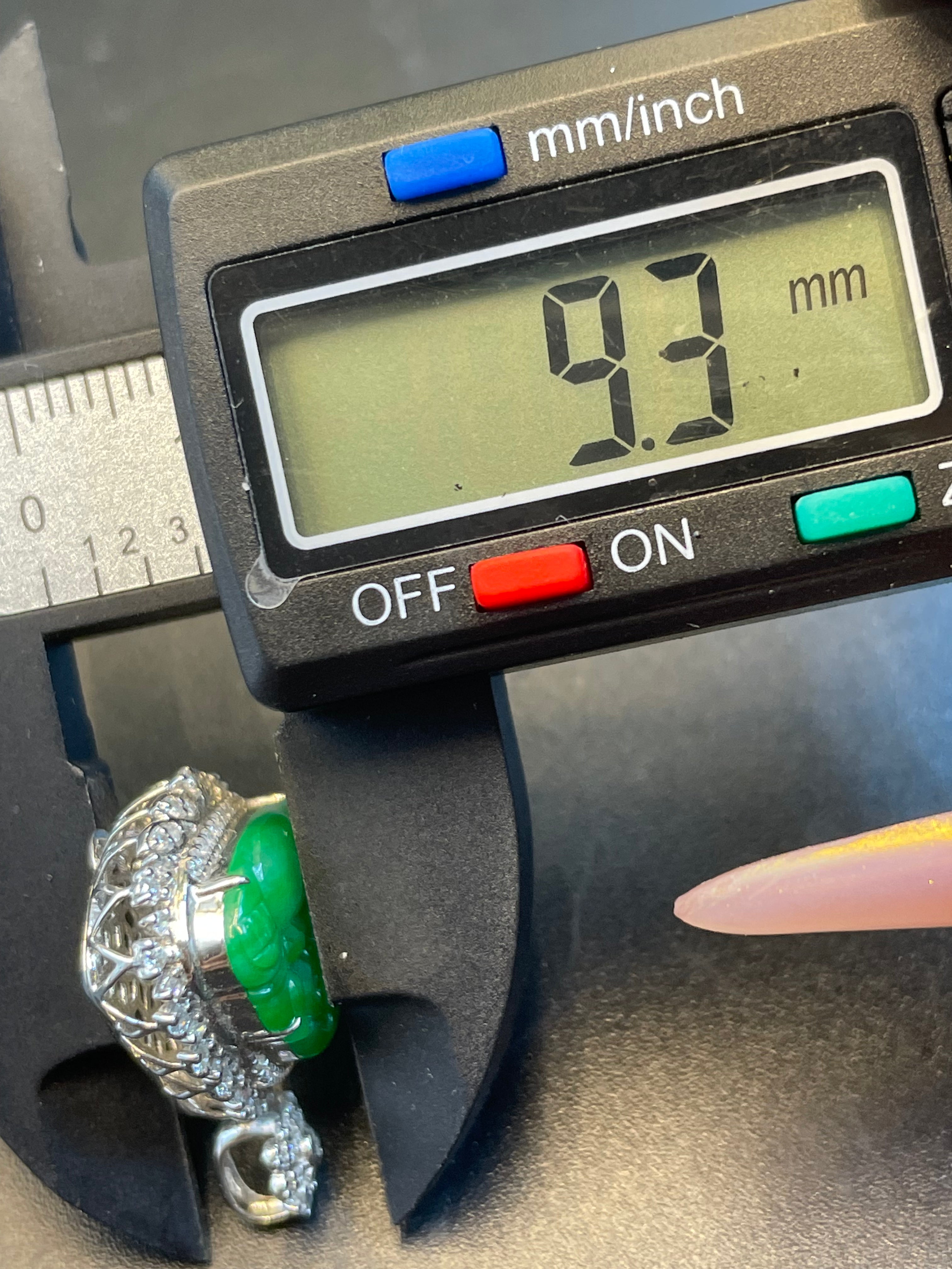 天然翡翠陽綠彌勒吊墜