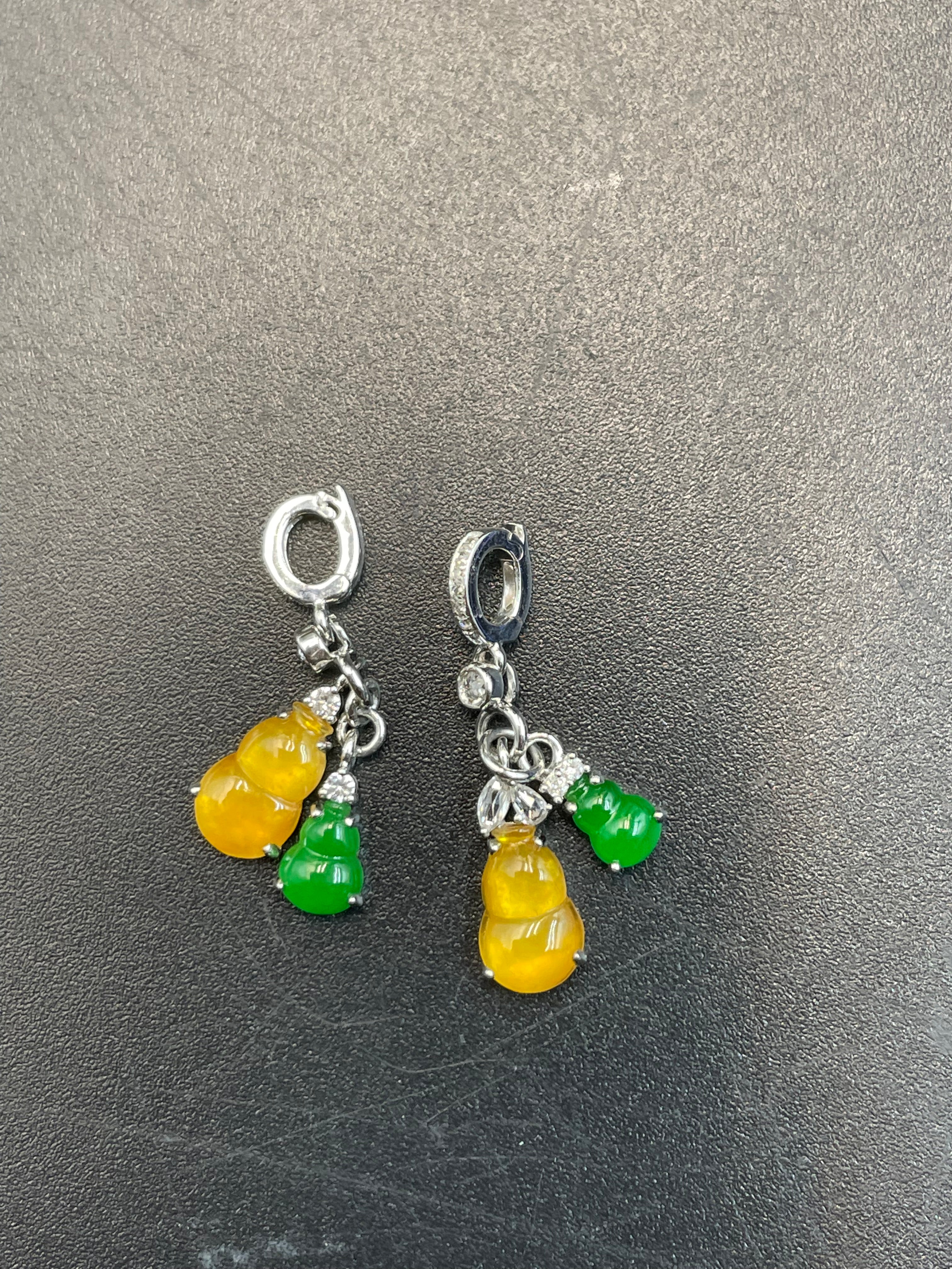 緬甸天然翡翠俏色福祿吊墜