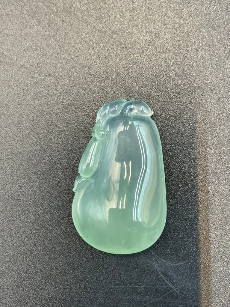 緬甸天然翡翠冰晴福瓜吊墜