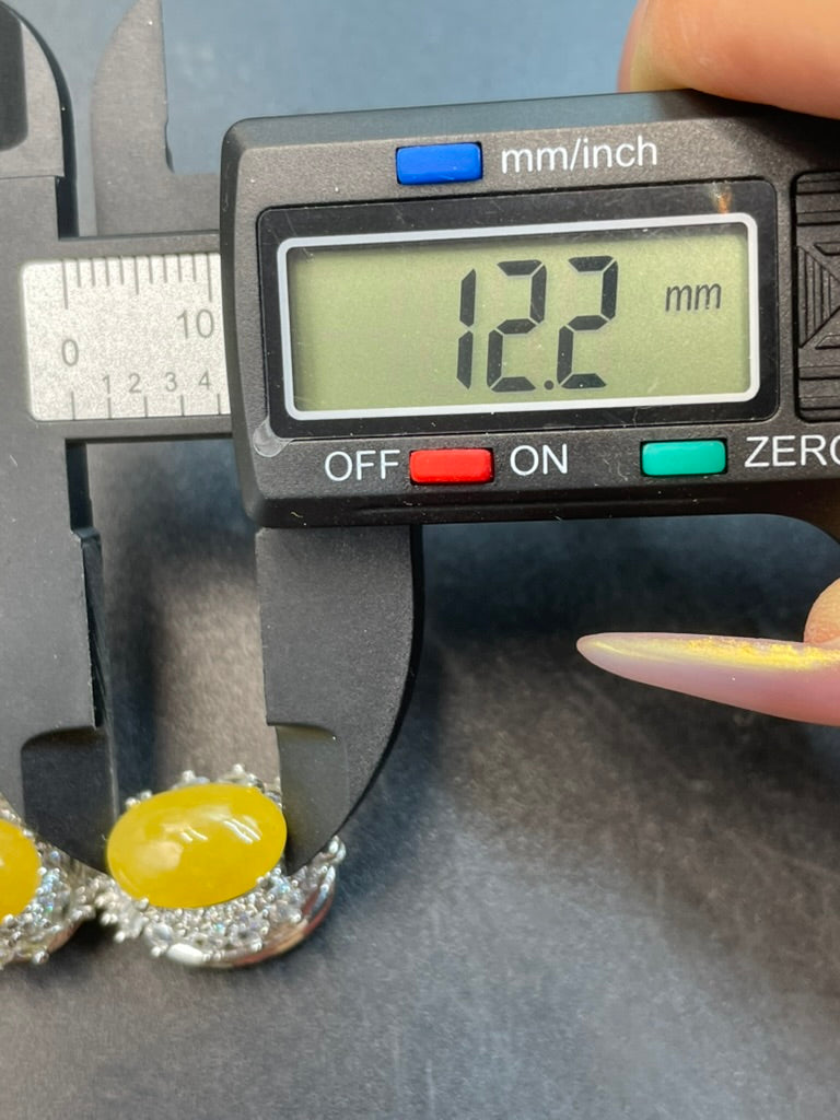 緬甸天然翡翠黃翡蛋面吊墜項鍊