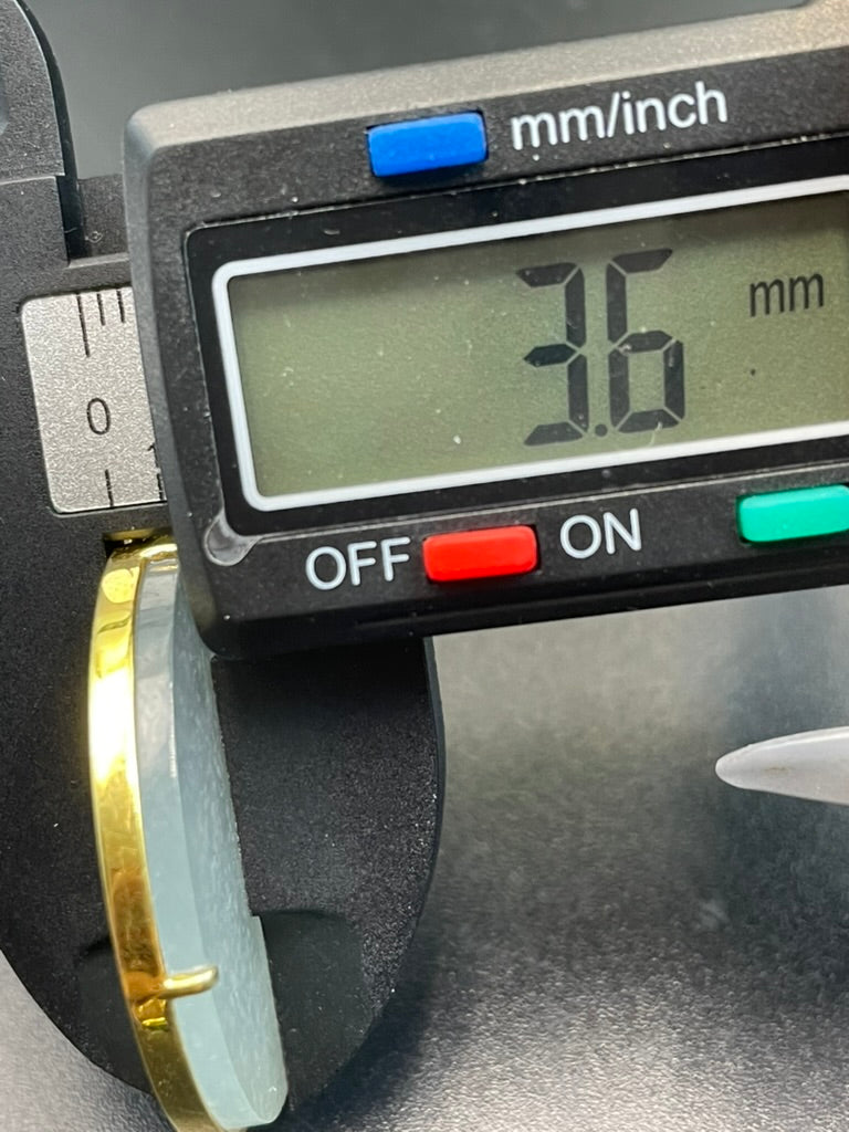 緬甸天然翡翠 冰種雪花棉平安無事圓牌吊墜