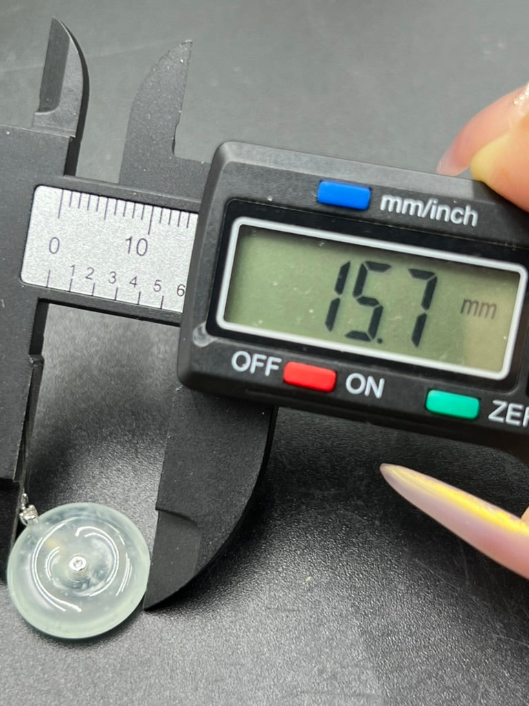緬甸天然翡翠冰種雪花棉平安扣吊墜