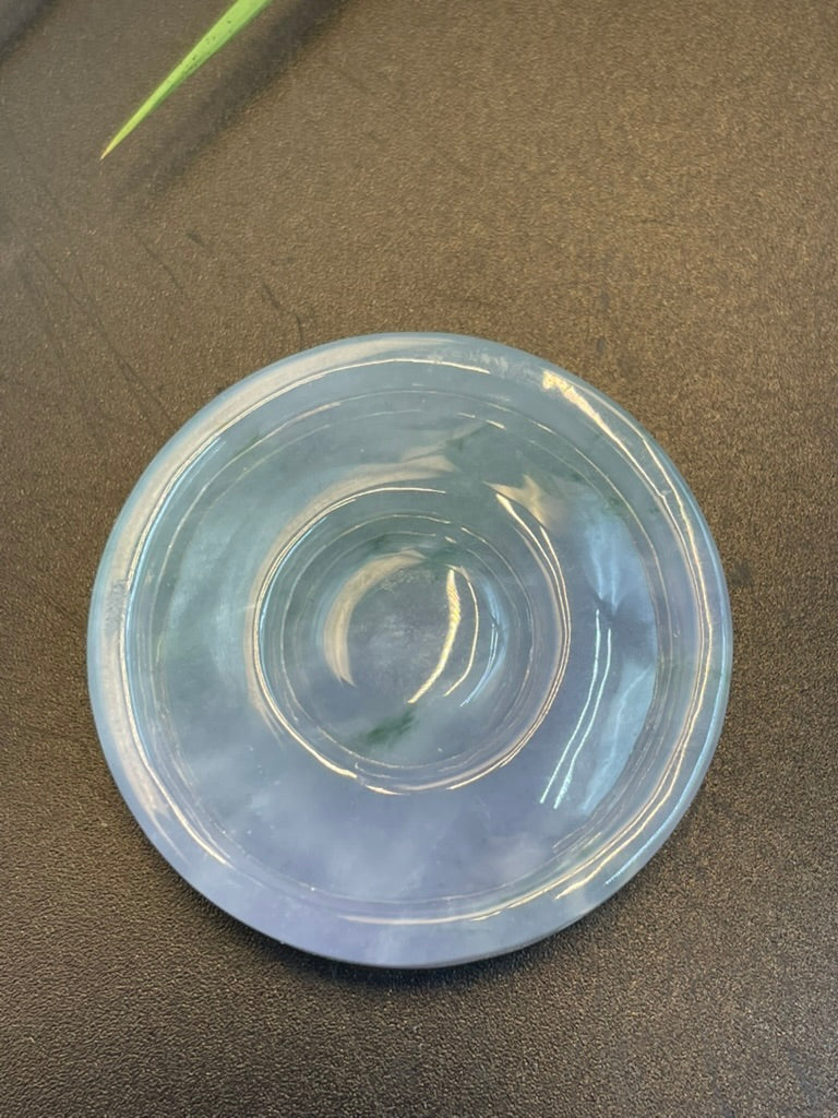 緬甸天然翡翠花鳥圓牌吊墜