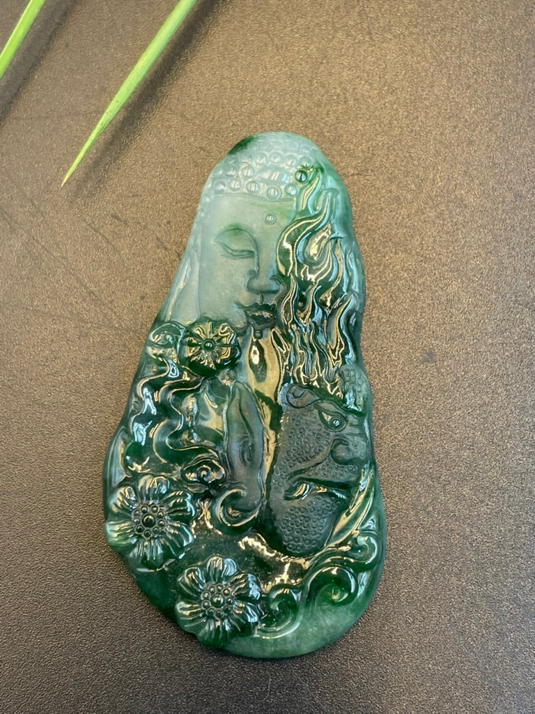 緬甸天然翡翠雙面相吊墜