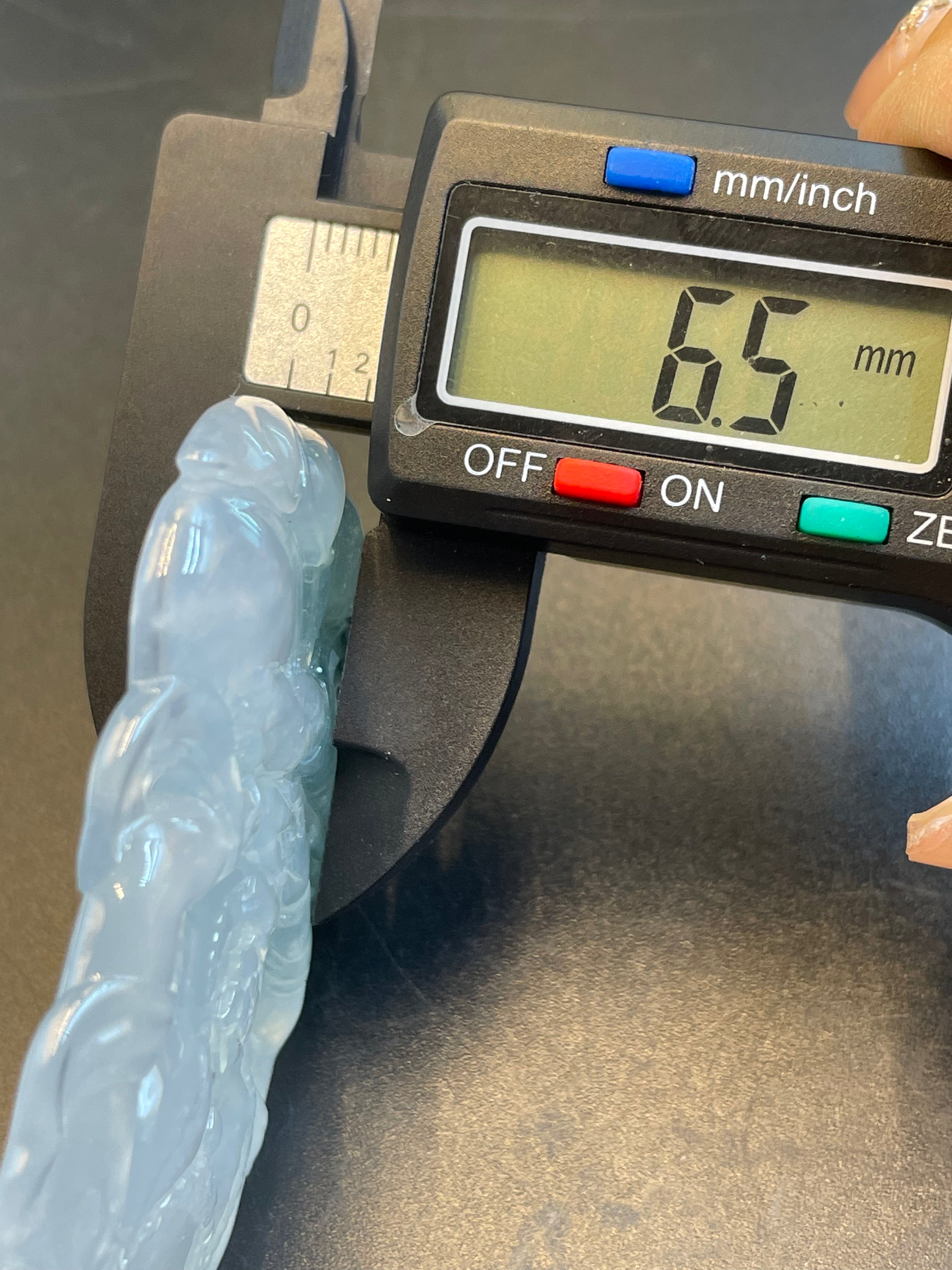 緬甸天然翡翠冰種飄花大觀音吊墜