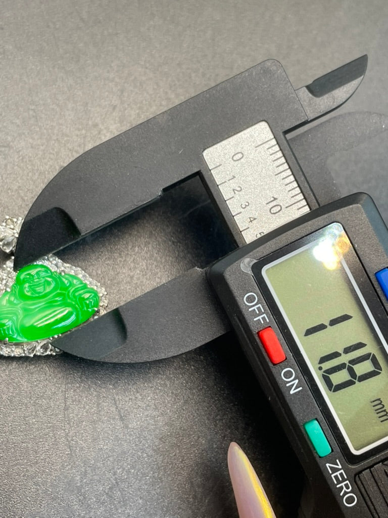 天然緬甸翡翠陽綠彌勒吊墜