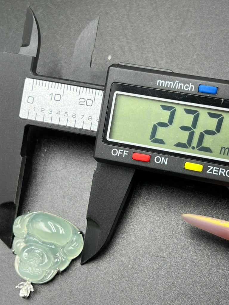 緬甸天然翡翠冰種彌勒佛公吊墜