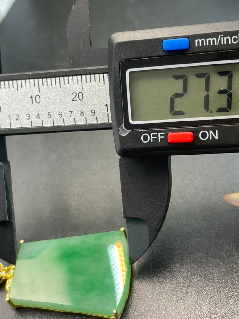 緬甸天然翡翠無事牌吊墜