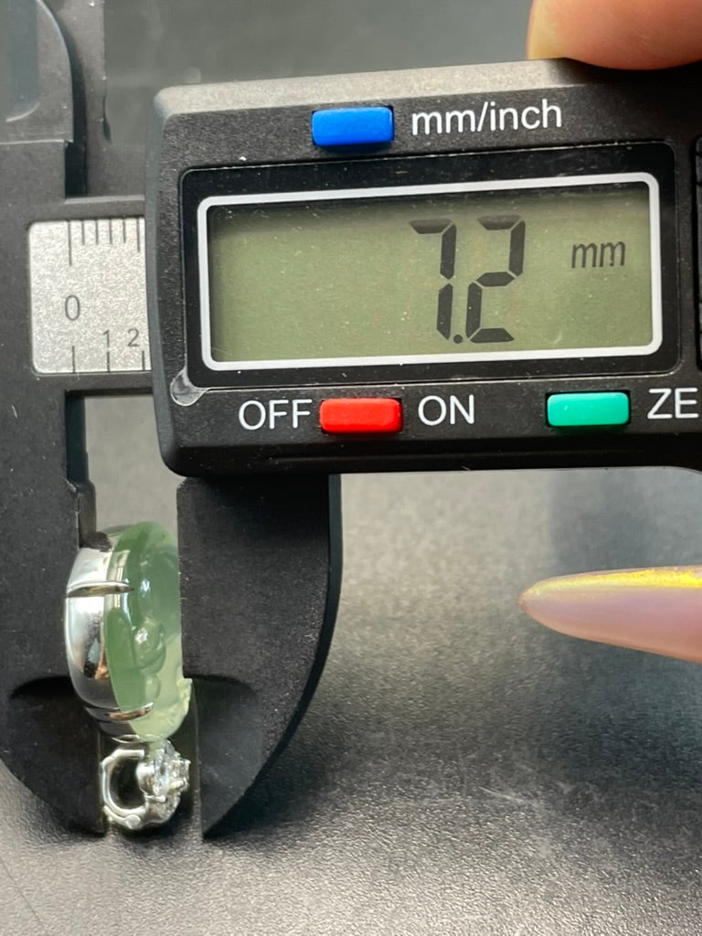 天然緬甸翡翠冰晴綠彌勒吊墜