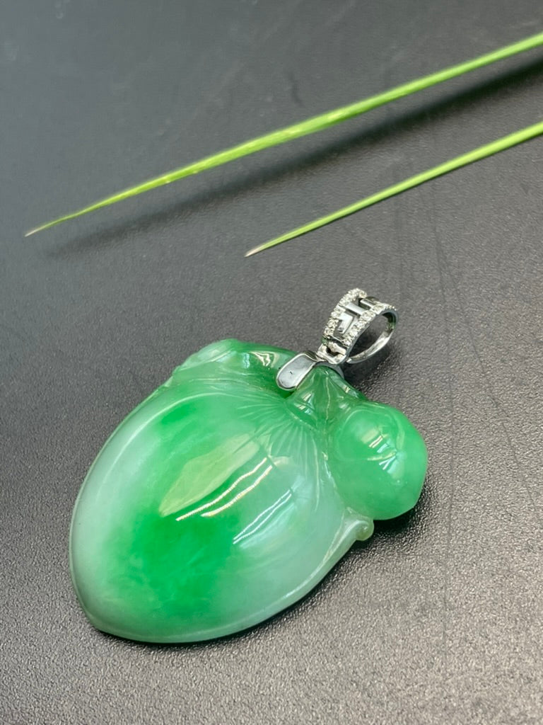 天然緬甸翡翠福瓜吊墜