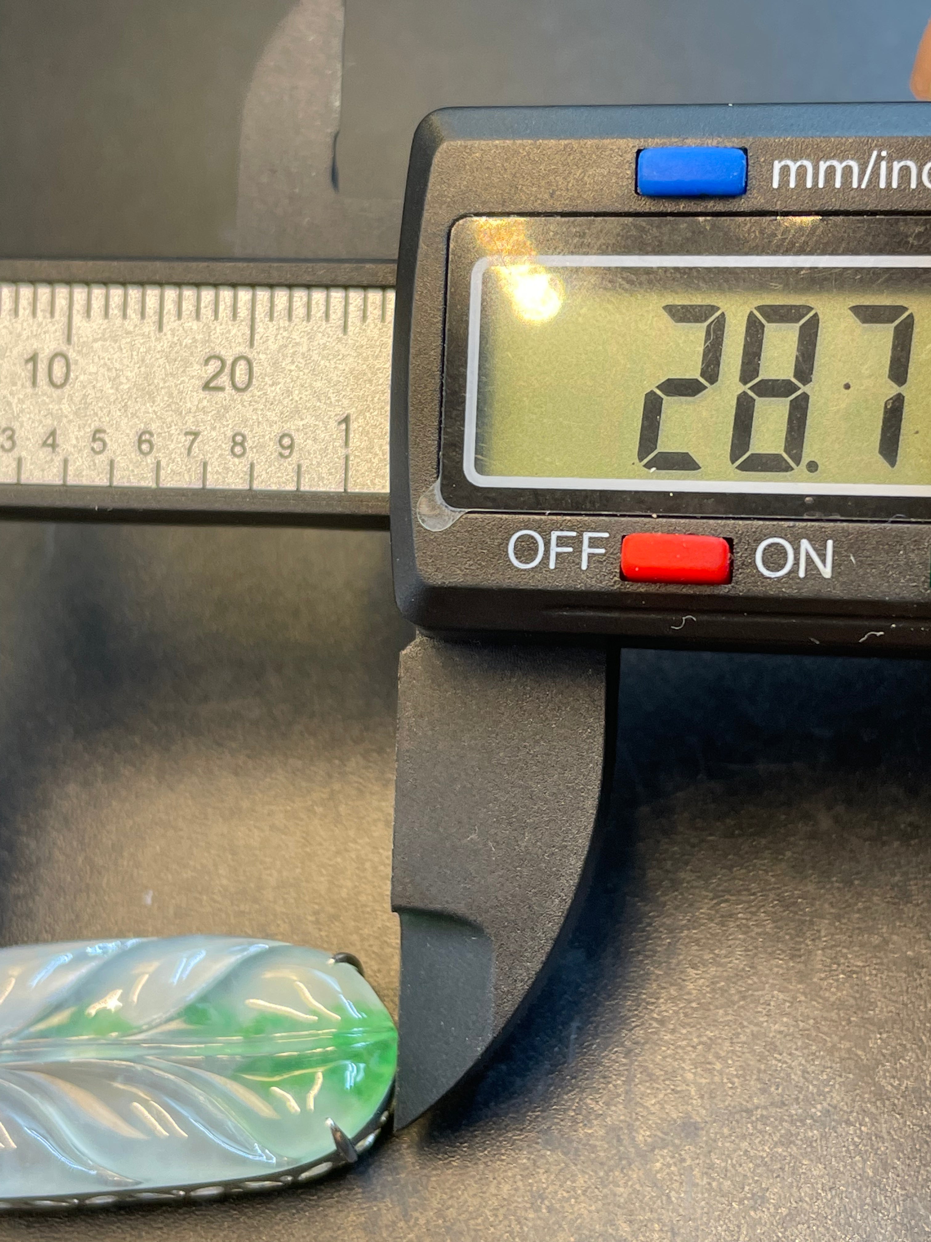 緬甸天然翡翠冰飄花葉子/金枝玉葉吊墜