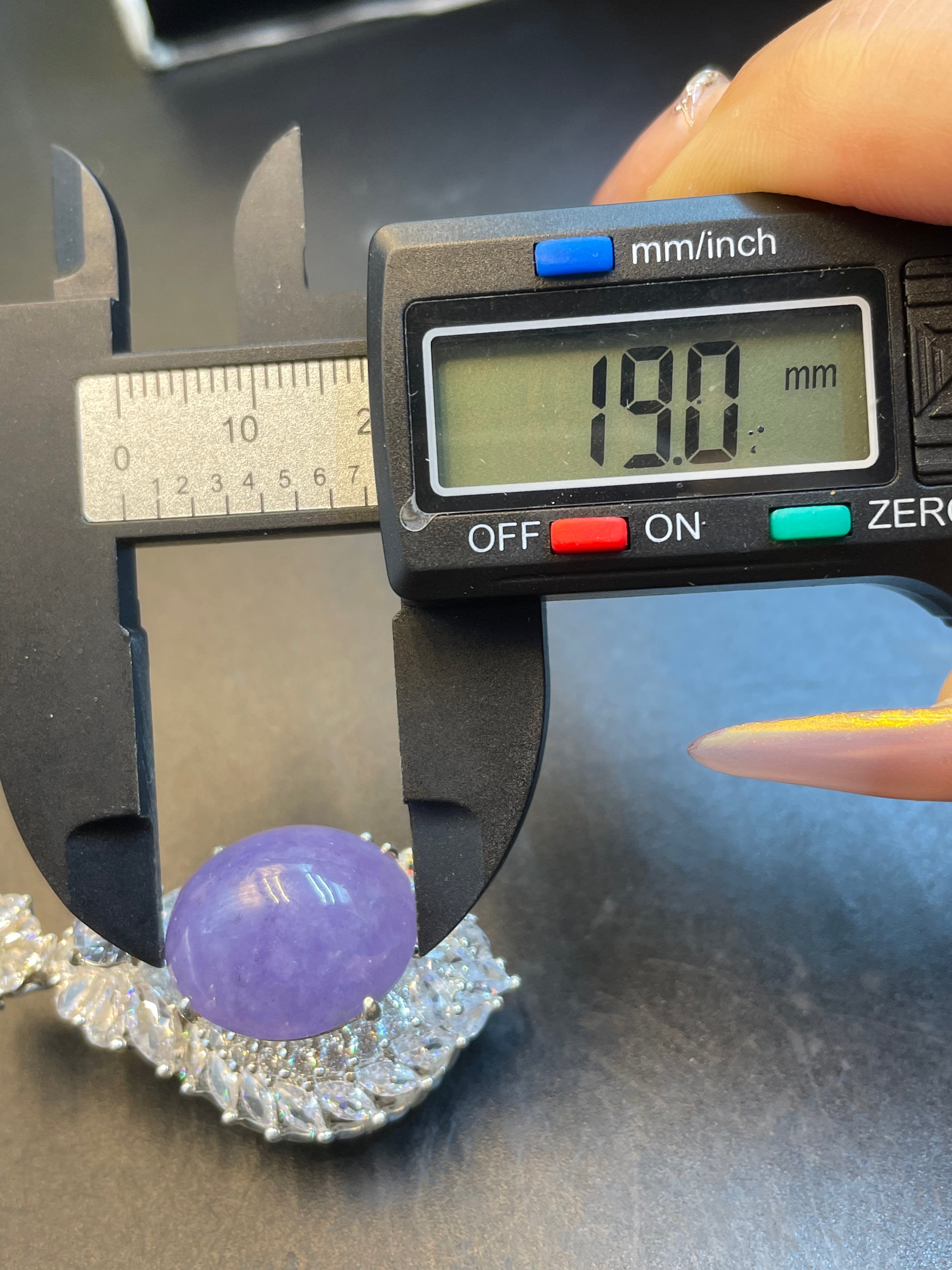 紫羅蘭翡翠吊墜戒指首飾