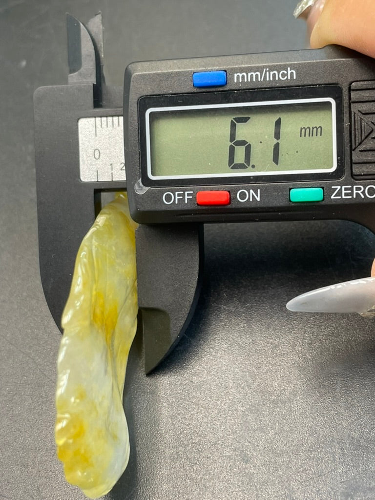 緬甸天然翡翠 冰黃翡金魚/金玉滿堂吊墜