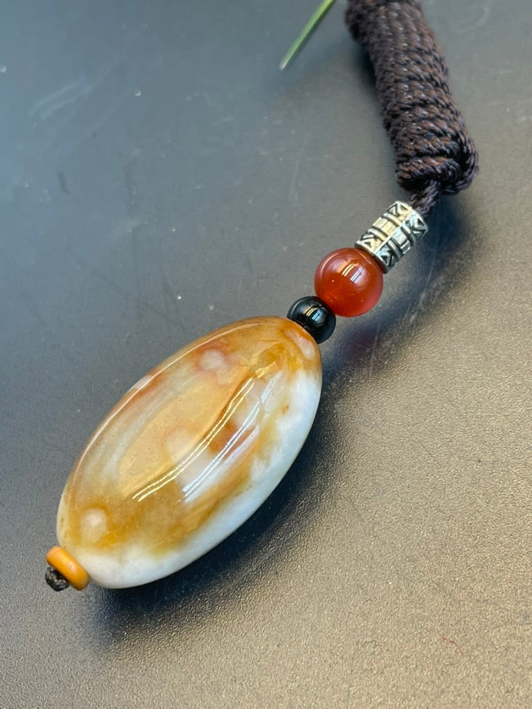 天然緬甸翡翠無事牌吊墜