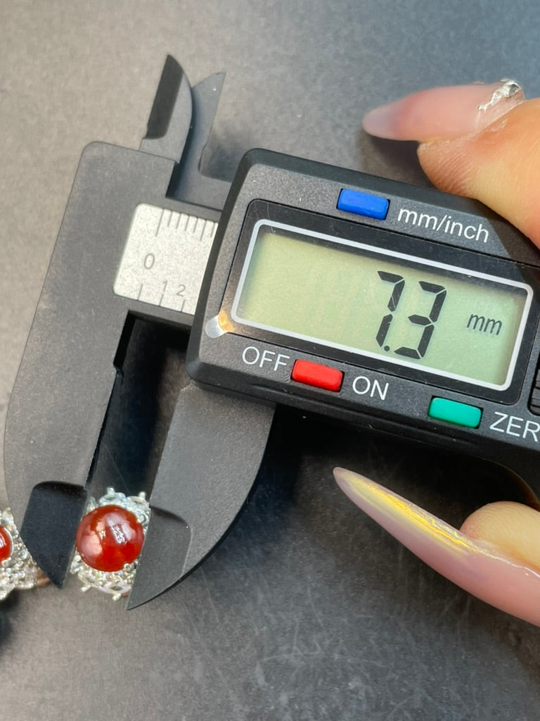 緬甸天然翡翠紅翡蛋面吊墜項鍊