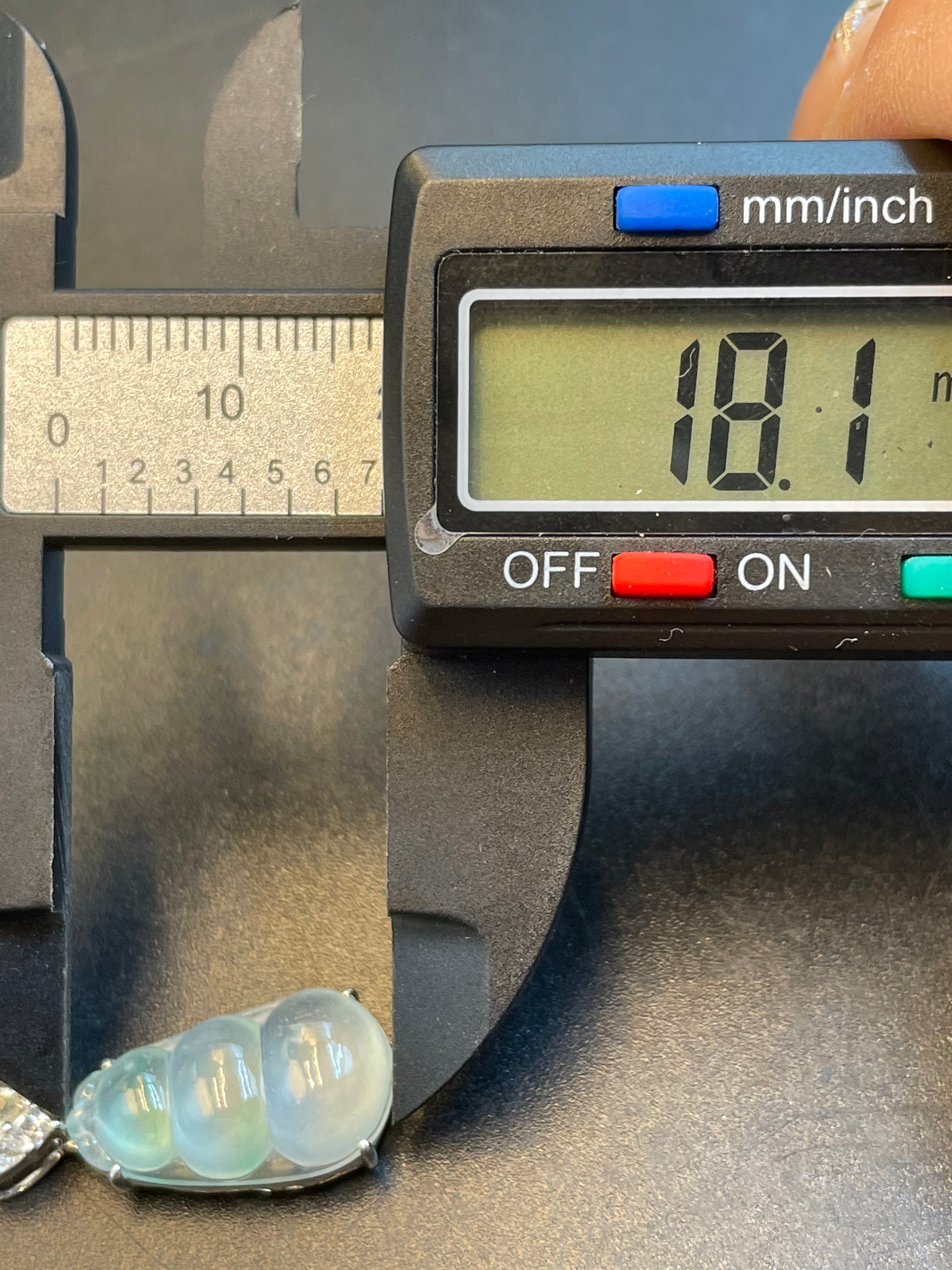 緬甸天然翡翠冰種福豆/三元及第吊墜