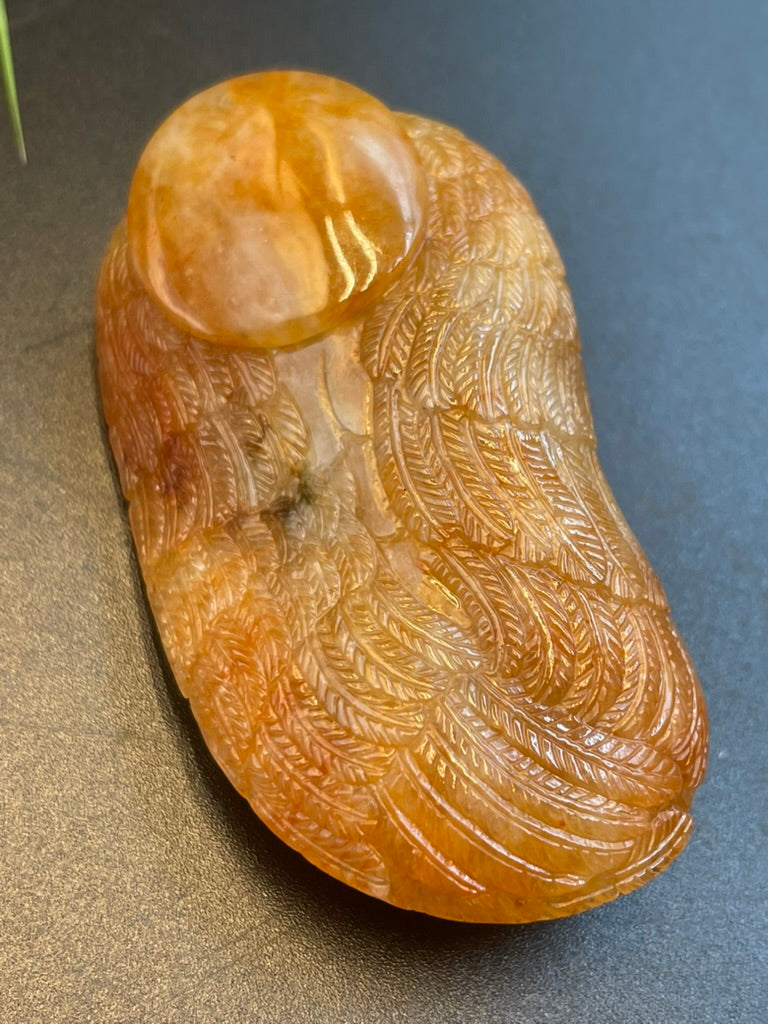 天然緬甸翡翠雷震子吊墜