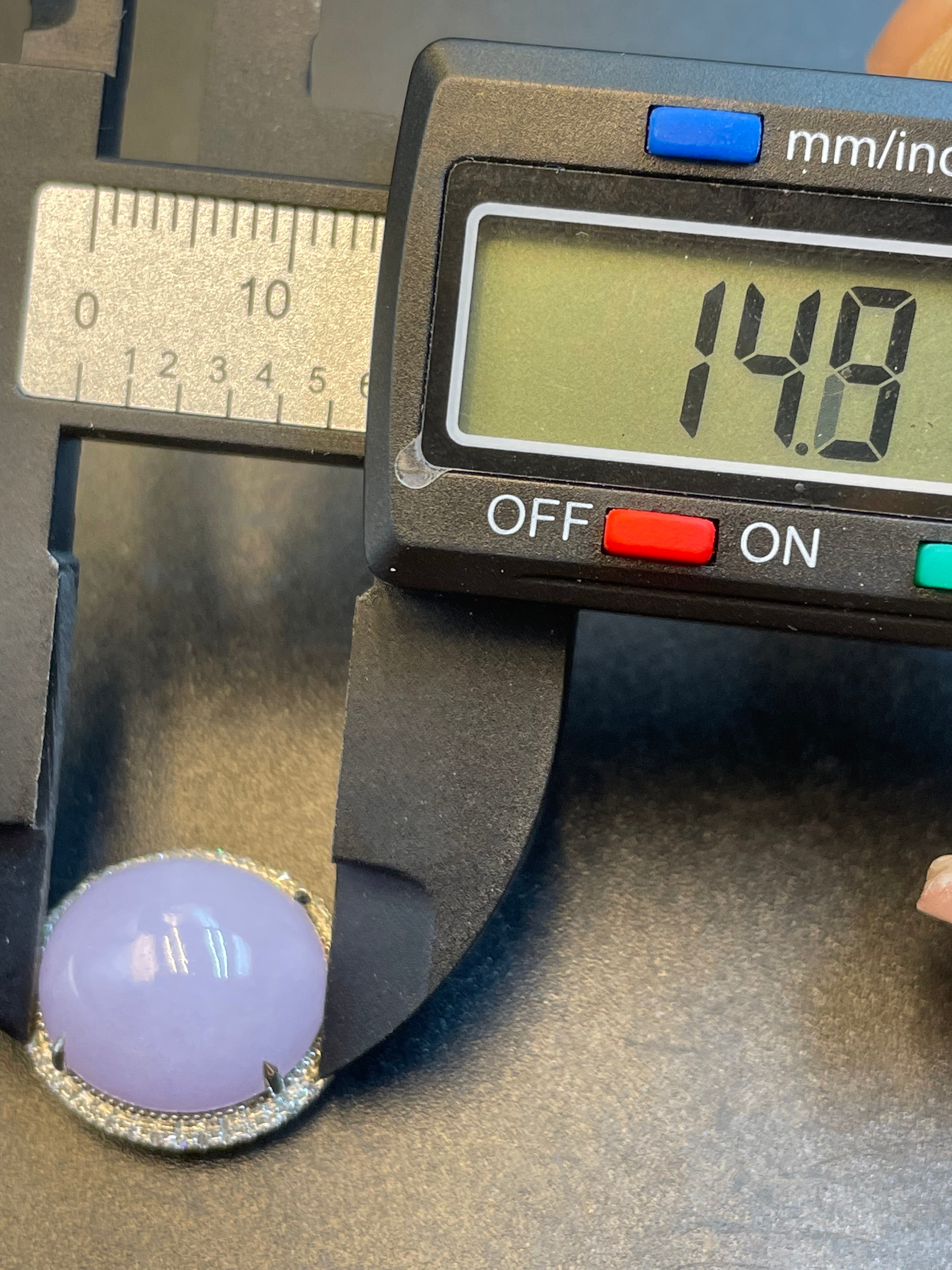 緬甸天然翡翠紫羅蘭蛋面吊墜