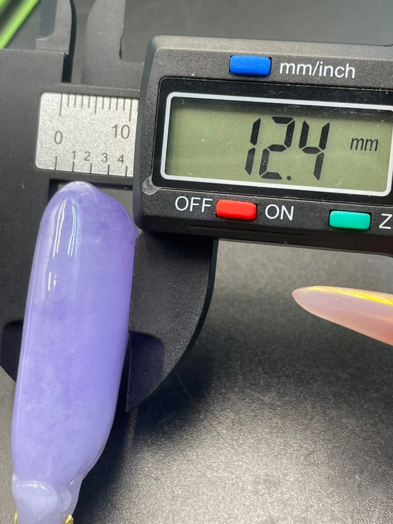 天然緬甸翡翠紫羅蘭福瓜吊墜