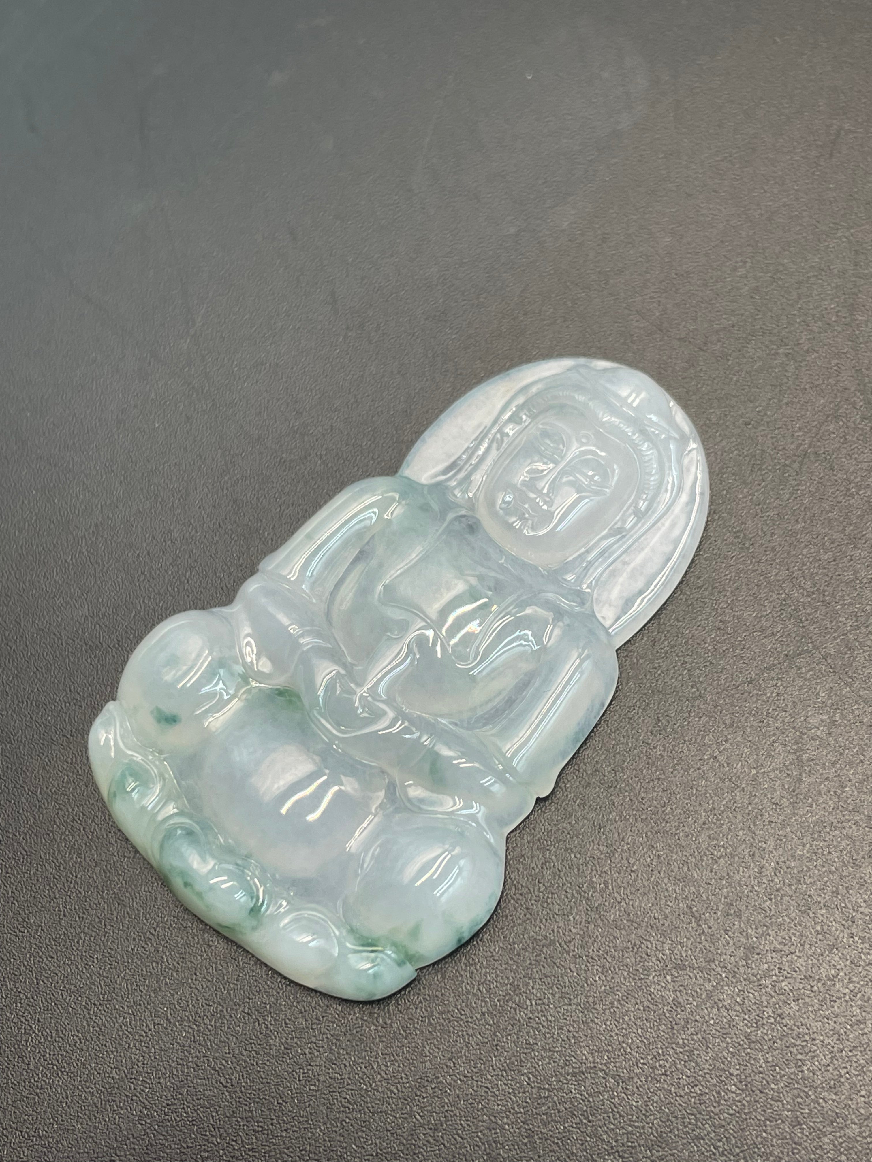 緬甸天然翡翠觀音吊墜