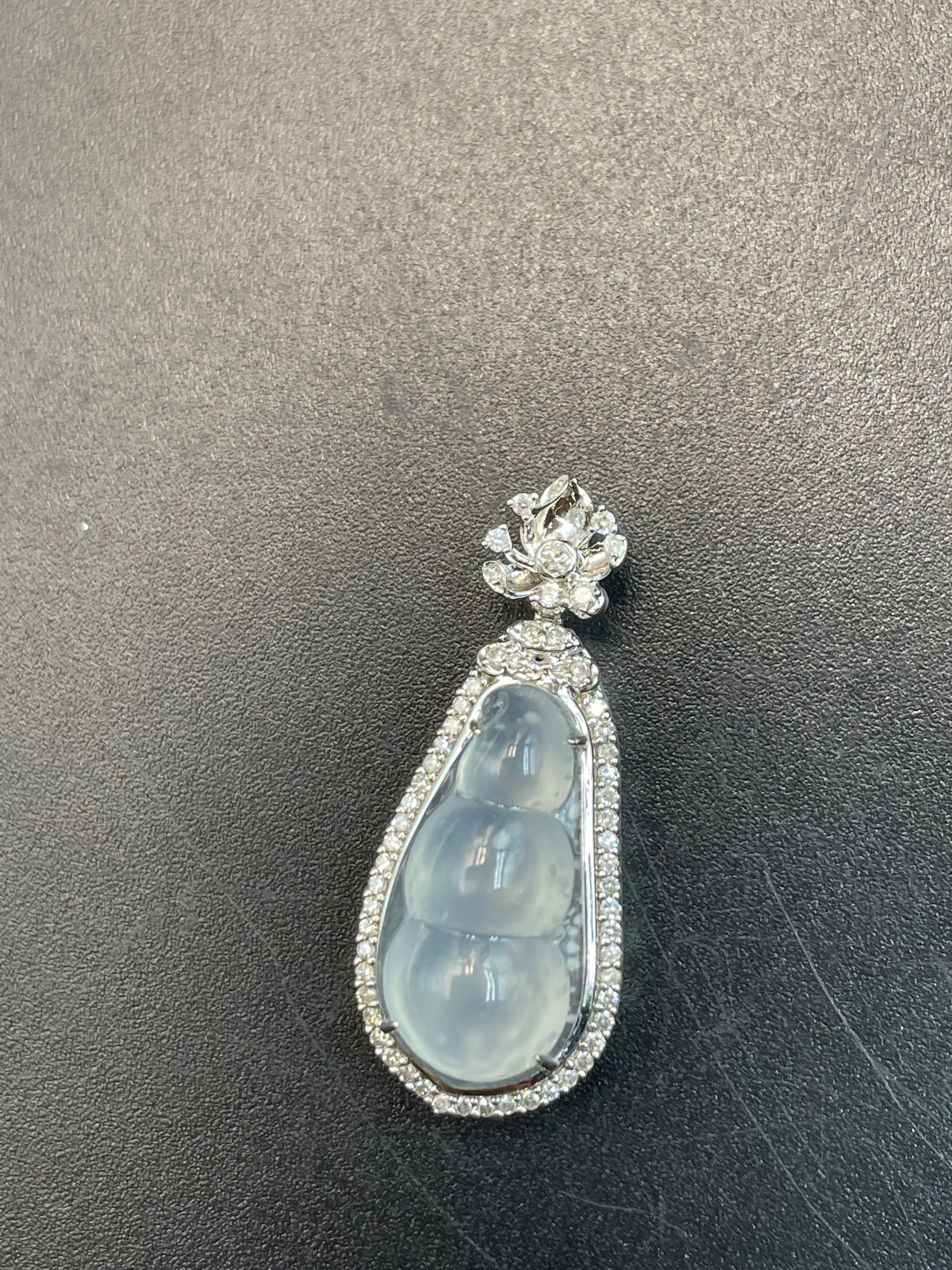 緬甸天然翡翠福豆/三元及第吊墜