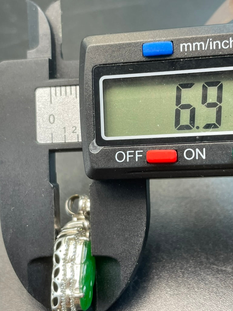 緬甸天然翡翠陽綠葉子/金枝玉葉吊墜