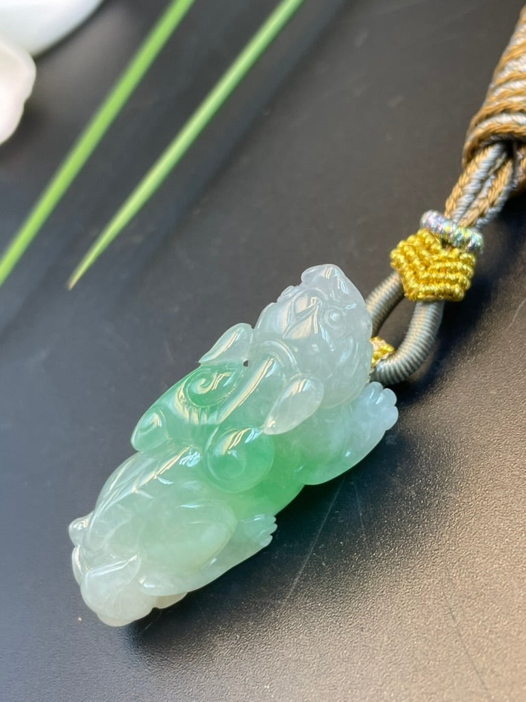 緬甸天然翡翠貔貅吊墜