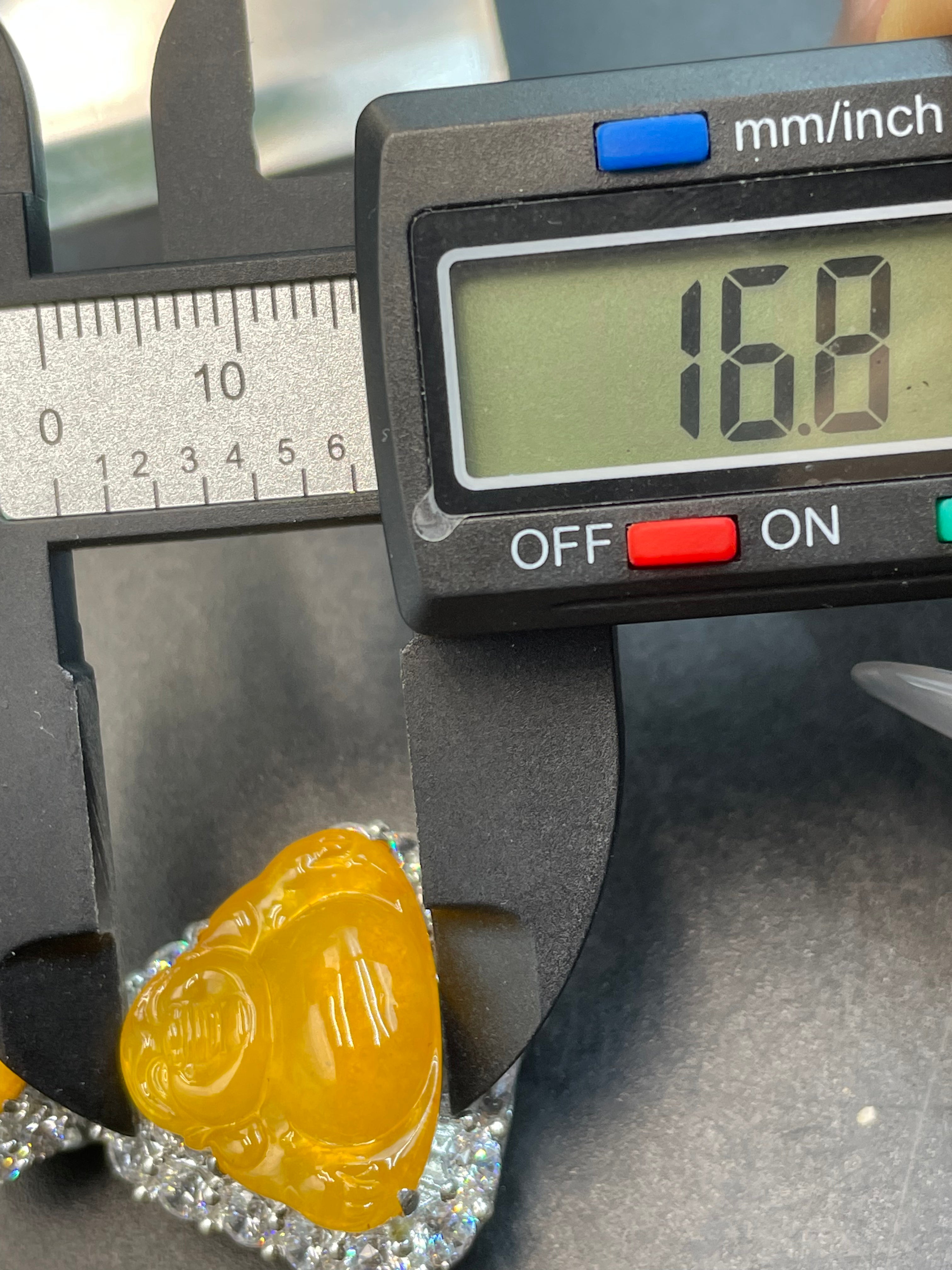 緬甸天然翡翠黃翡彌勒佛公吊墜