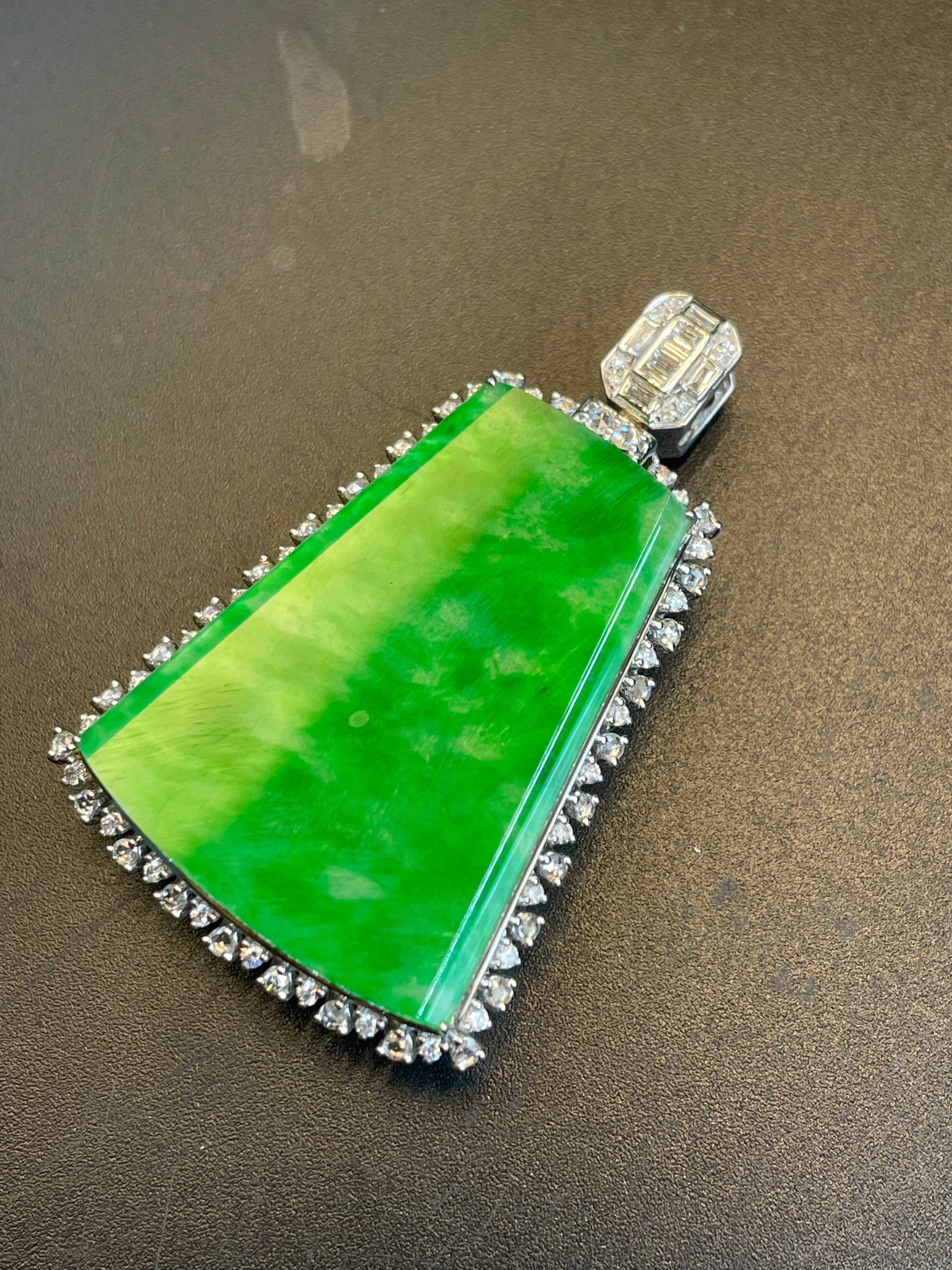 天然翡翠陽綠無事牌吊墜