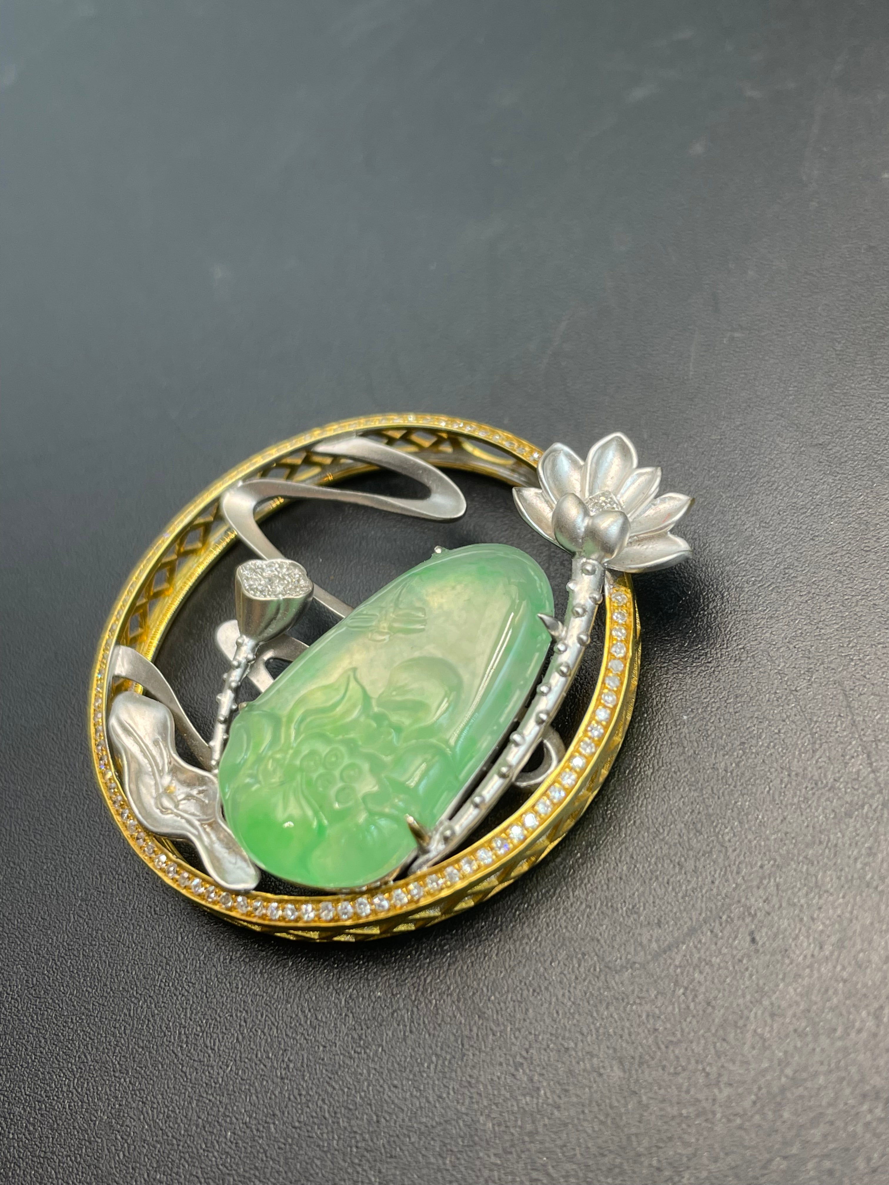 緬甸天然翡翠一品清廉吊墜