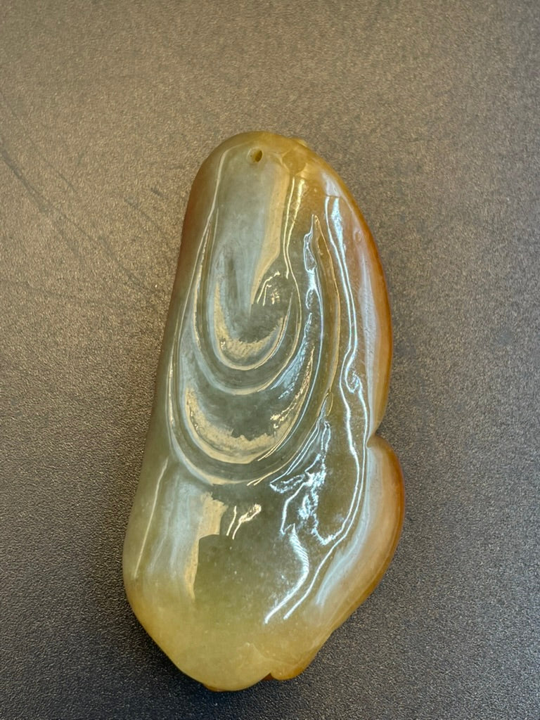 天然緬甸翡翠黃財神吊墜