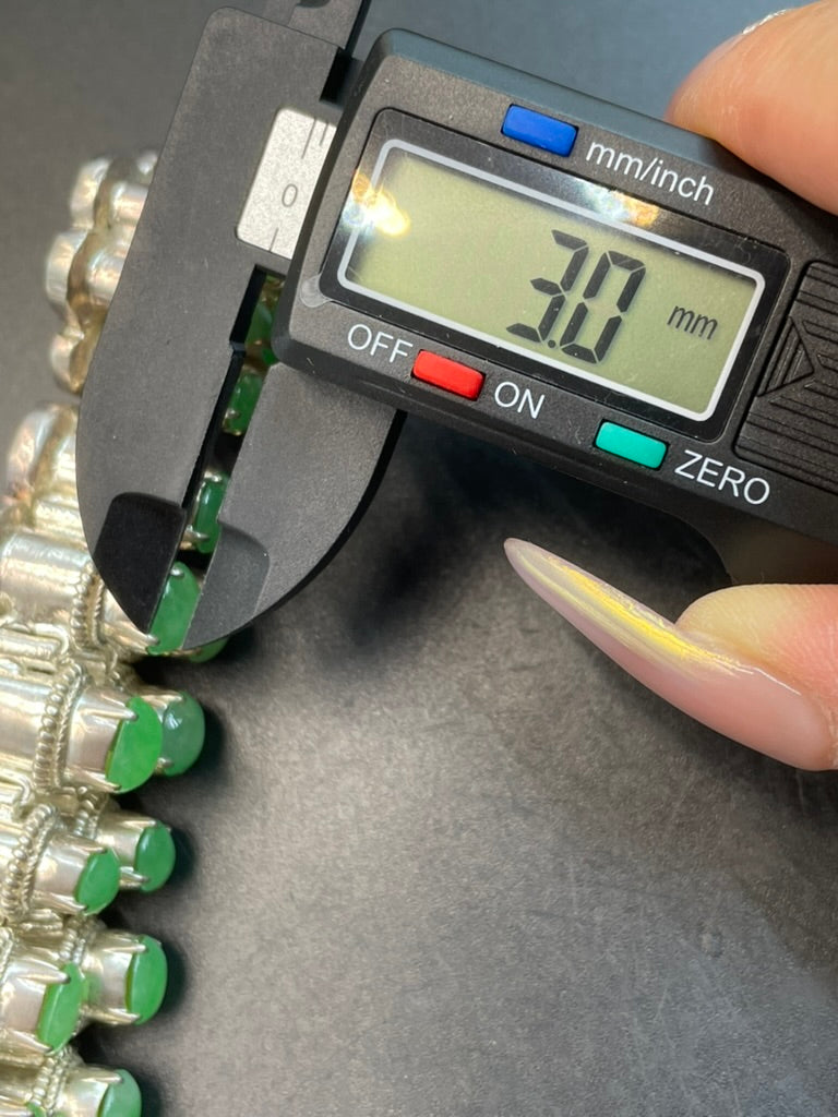 緬甸天然翡翠蛋面吊墜項鍊