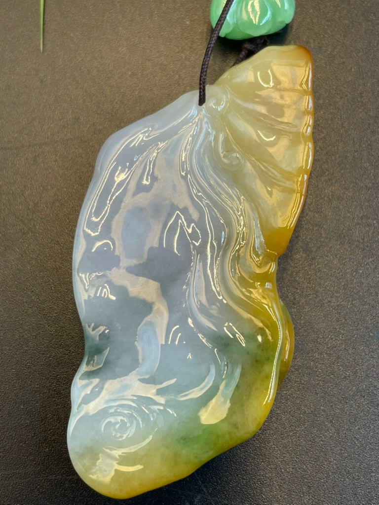天然緬甸翡翠蛙鳴財旺吊墜