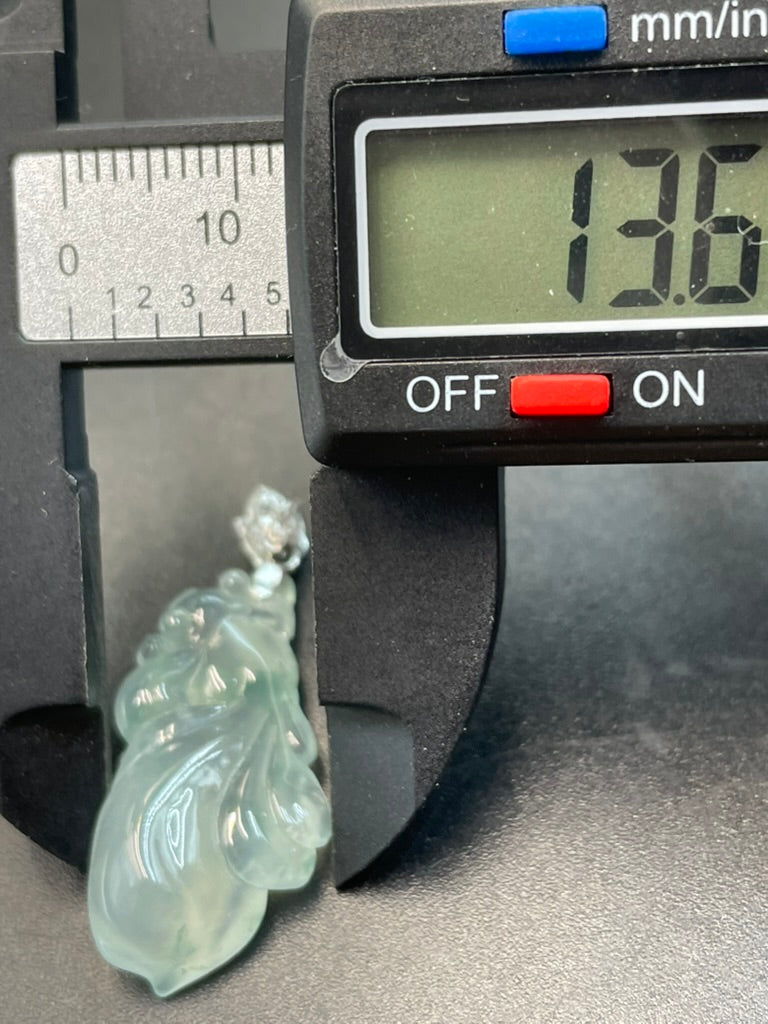 緬甸天然翡翠冰晴绿金鱼/金玉满堂吊墜