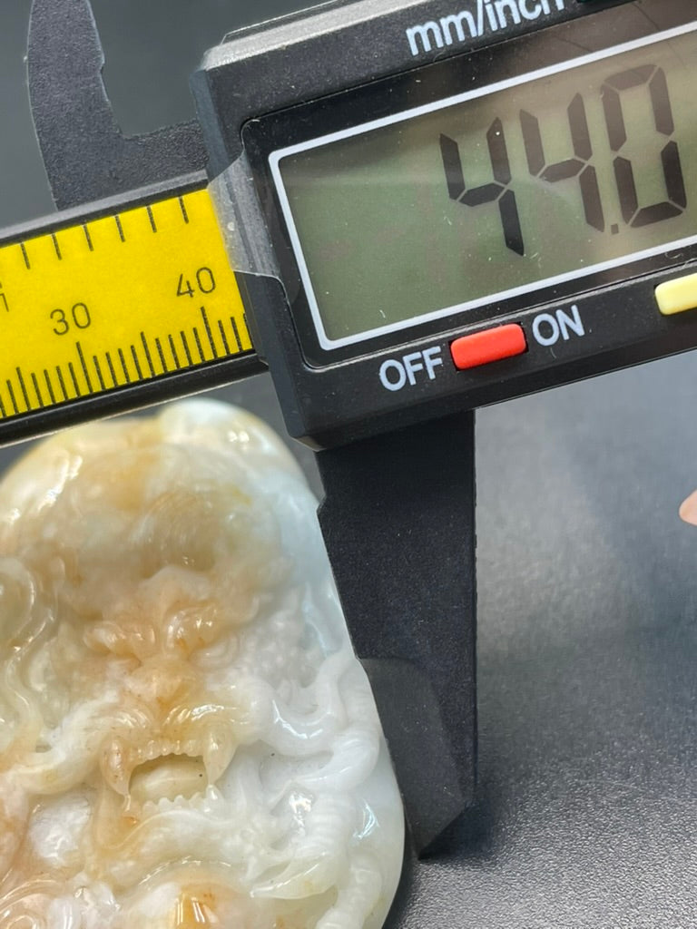 緬甸天然翡翠龍牌吊墜
