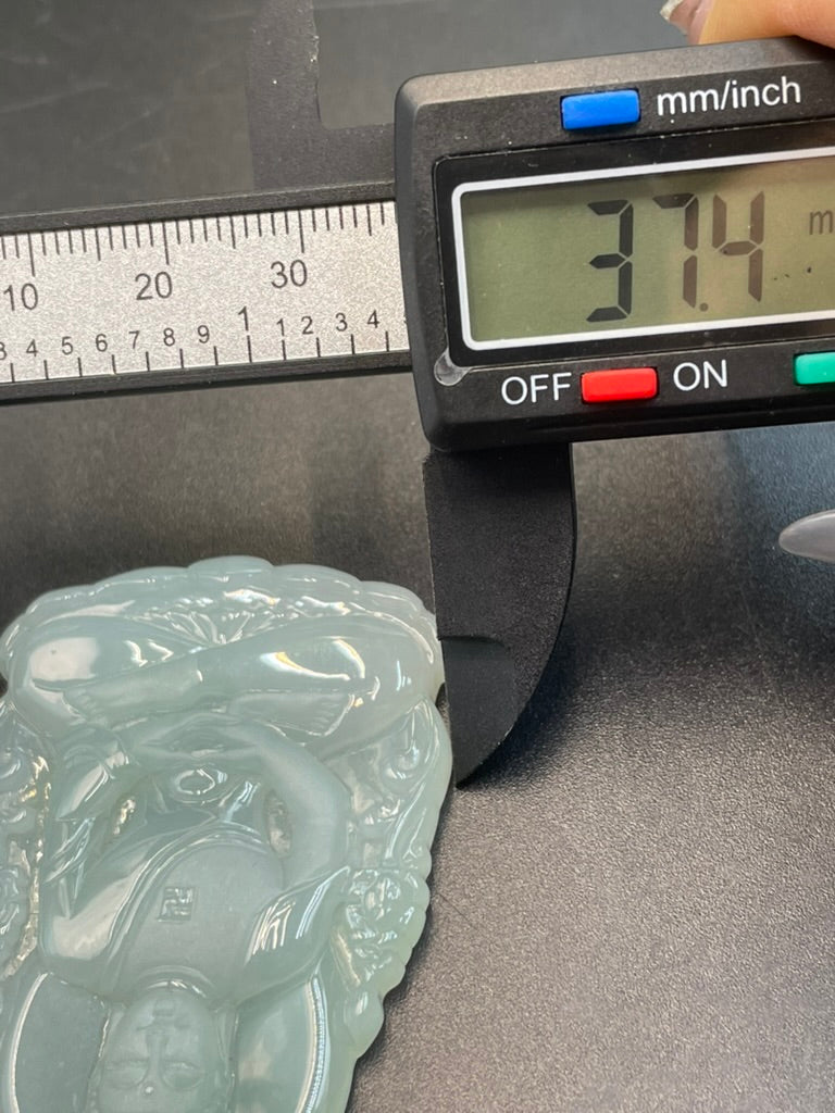 緬甸天然翡翠大日如來佛祖吊墜