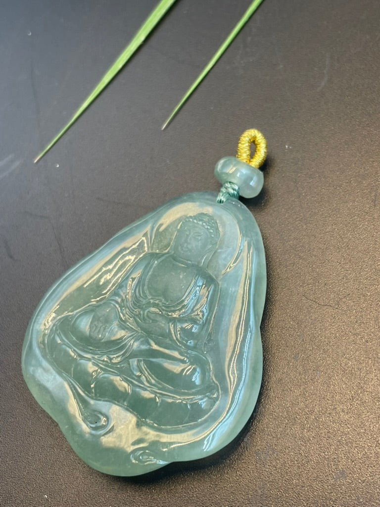 天然緬甸翡翠地藏菩薩吊墜