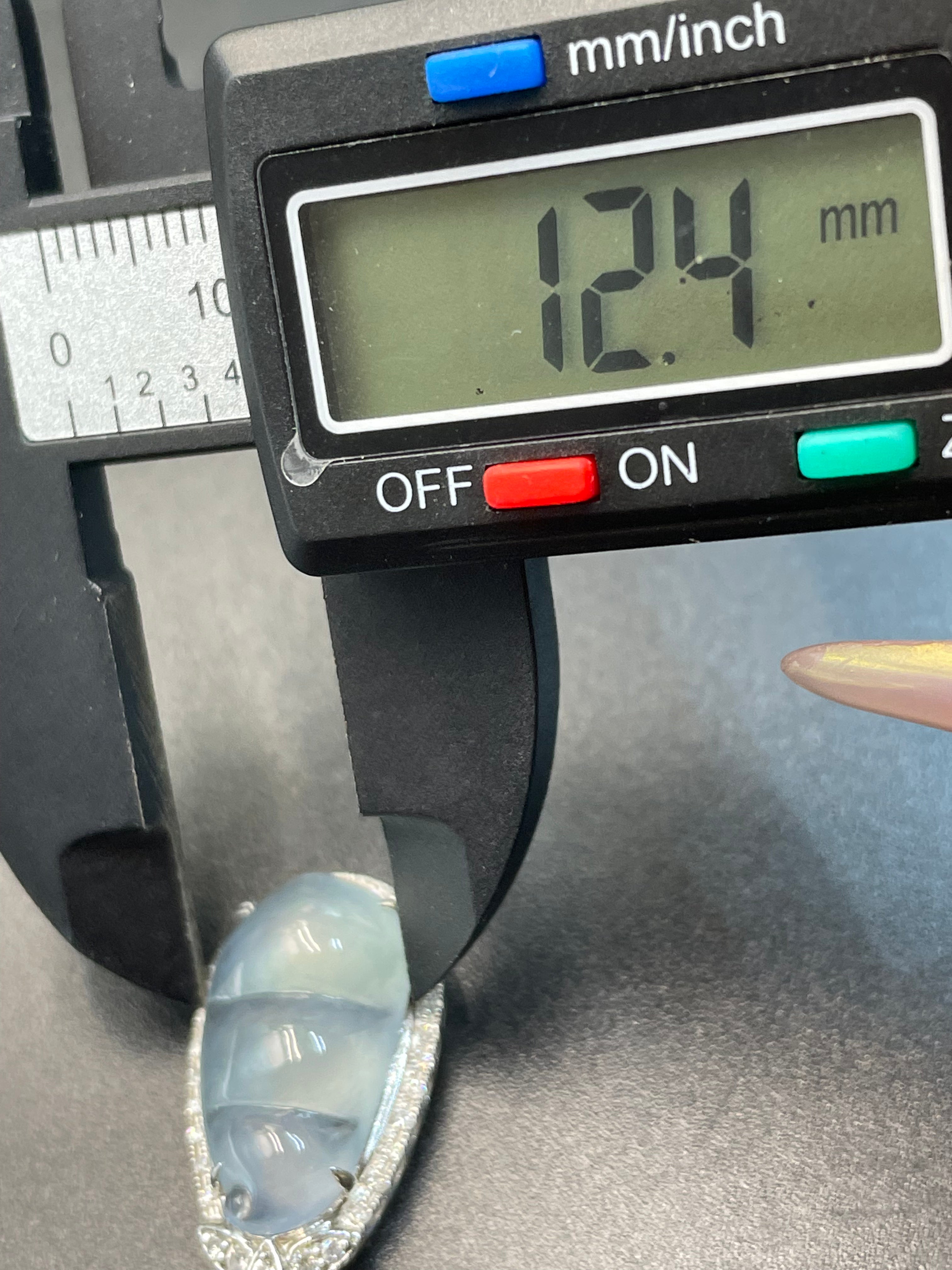 緬甸天然翡翠冰種福豆/三元及第吊墜