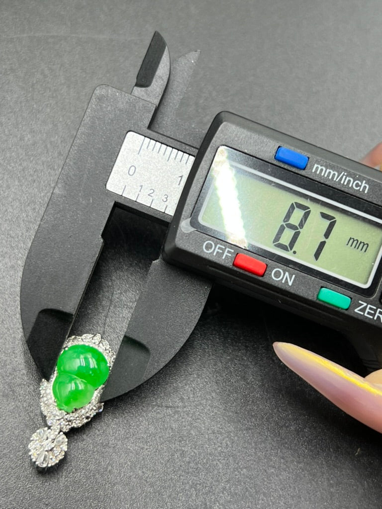 緬甸天然翡翠陽綠福禄吊墜