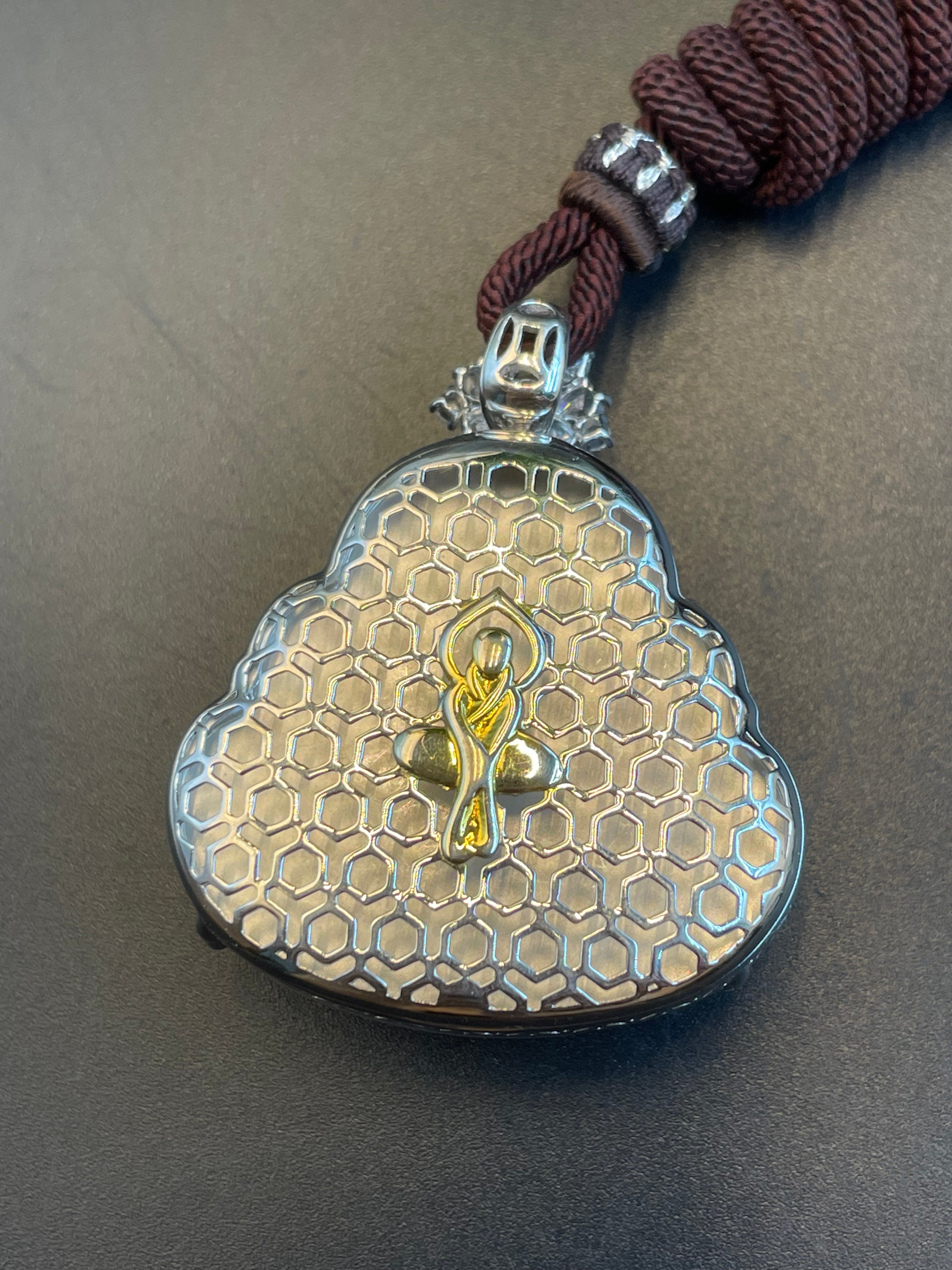 緬甸天然翡翠紫羅蘭彌勒佛公吊墜