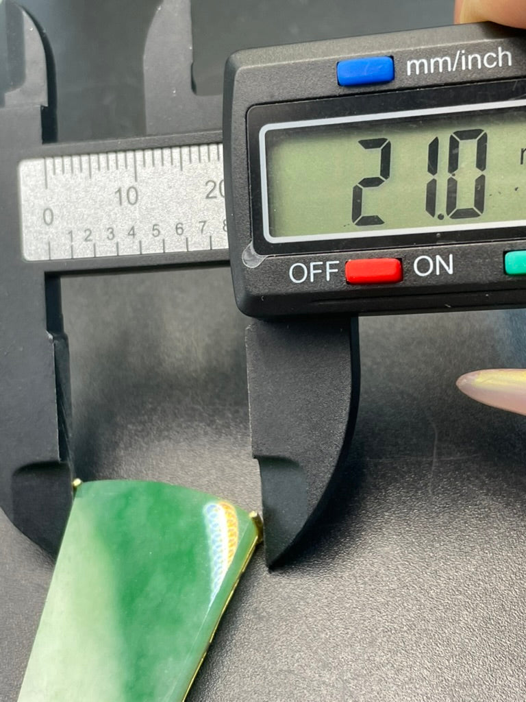 緬甸天然翡翠無事牌吊墜