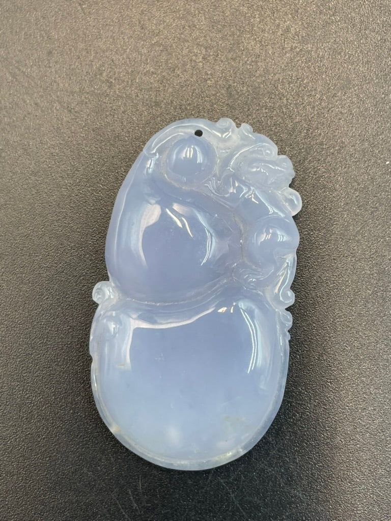 緬甸天然翡翠 冰糯種紫羅蘭玉葫蘆/福祿吊墜