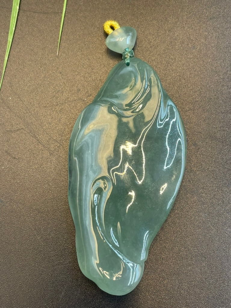 天然緬甸翡翠文殊菩薩吊墜