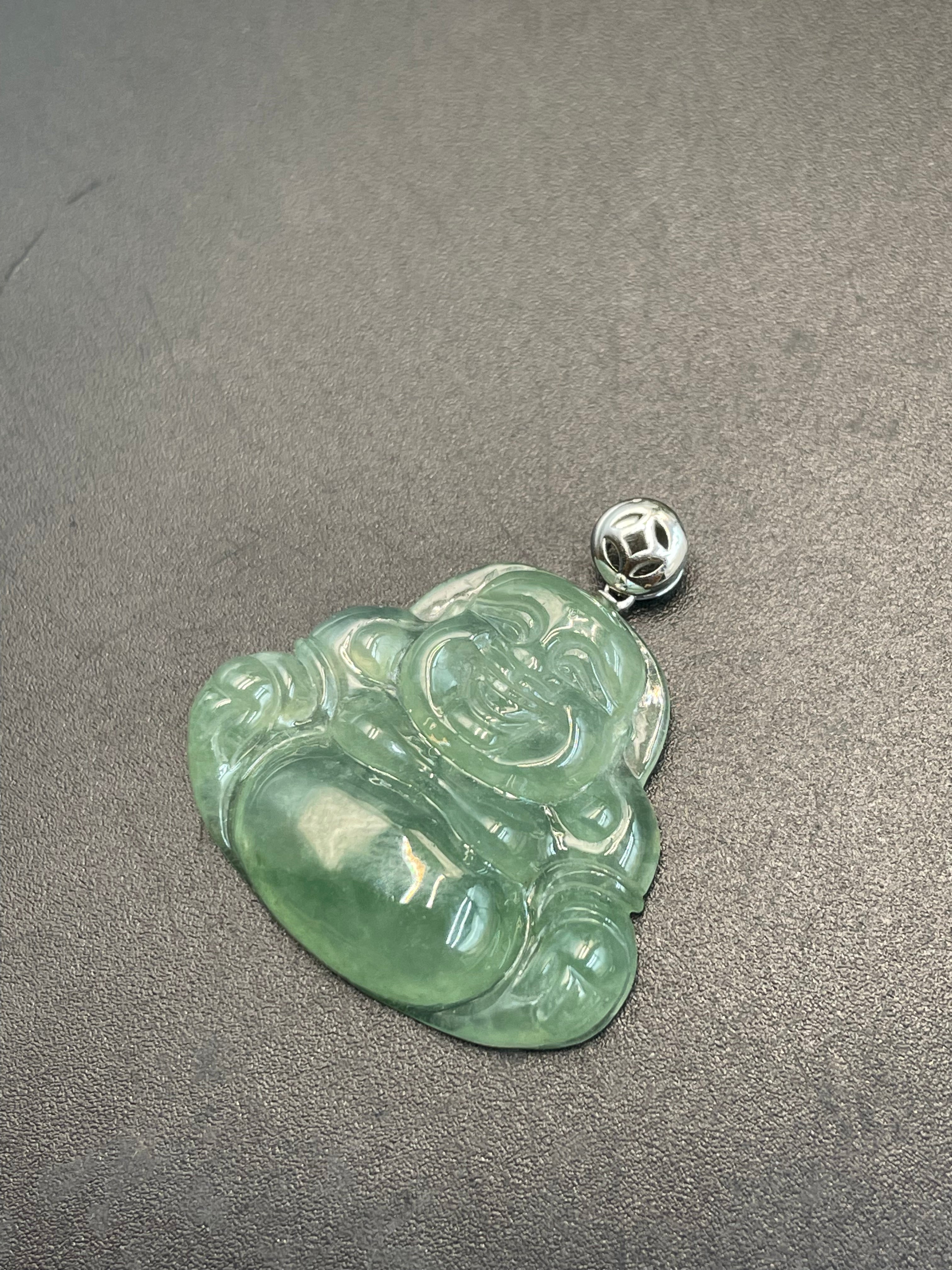 緬甸天然翡翠彌勒吊墜