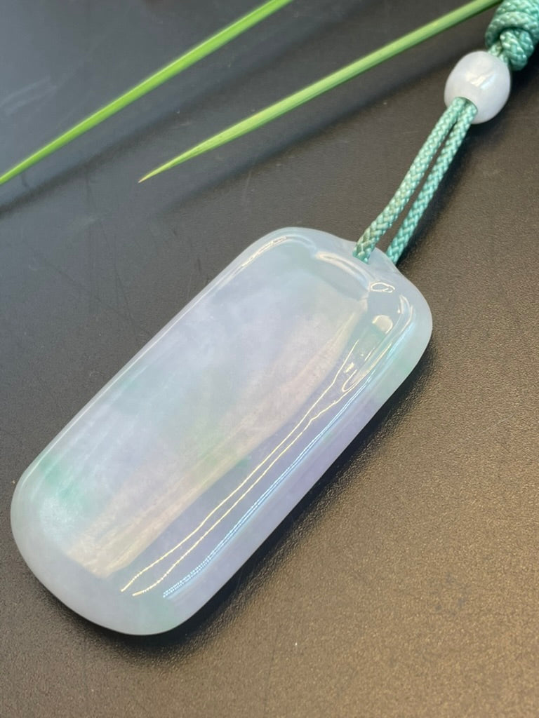 緬甸天然翡翠無事牌吊墜