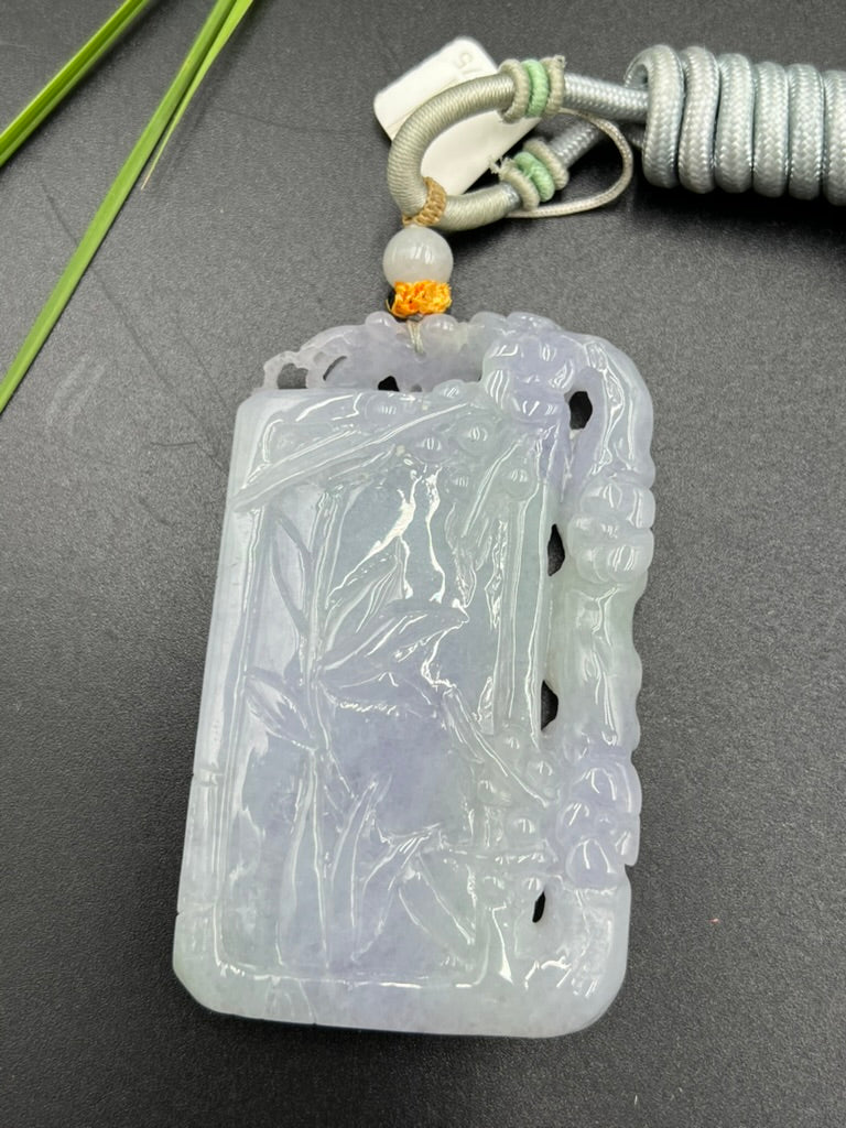 緬甸天然翡翠雙喜臨梅平安吉祥吊墜