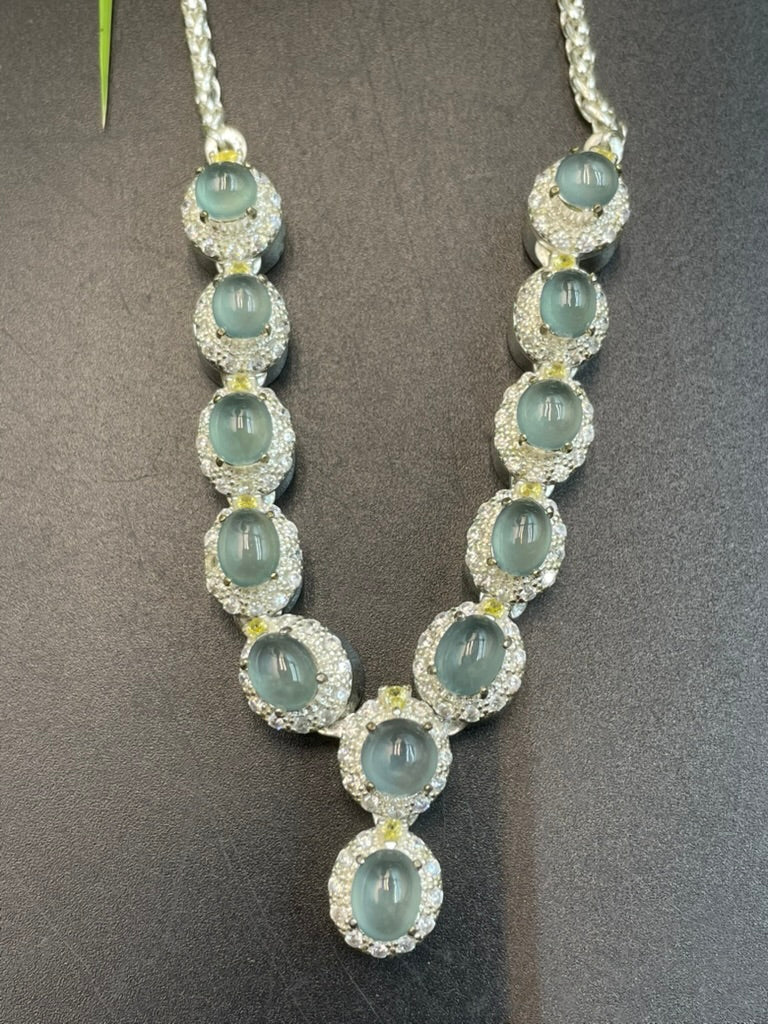 緬甸天然翡翠冰種蛋面吊墜項鍊